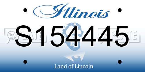 S154445 Illinois License Plate