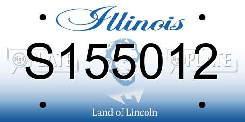 S155012 Illinois License Plate