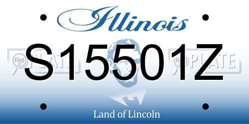 S15501Z Illinois License Plate