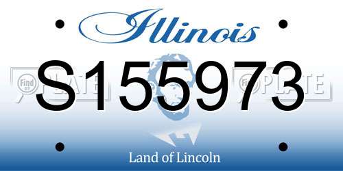 S155973 Illinois License Plate
