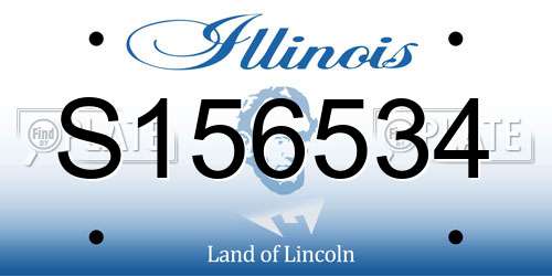 S156534 Illinois License Plate