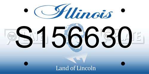 S156630 Illinois License Plate