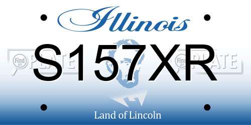 S157XR Illinois License Plate
