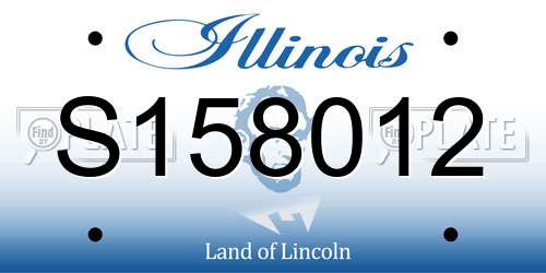 S158012 Illinois License Plate