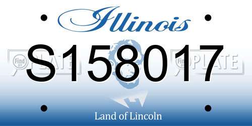 S158017 Illinois License Plate