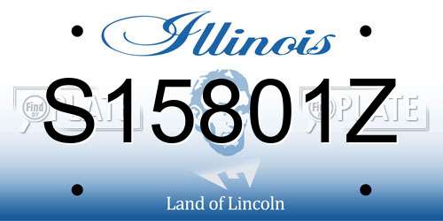 S15801Z Illinois License Plate