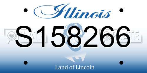 S158266 Illinois License Plate