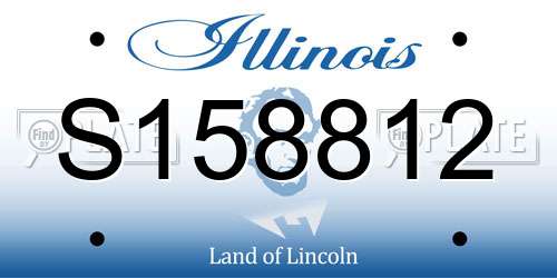 S158812 Illinois License Plate