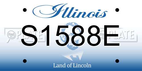 S1588E Illinois License Plate