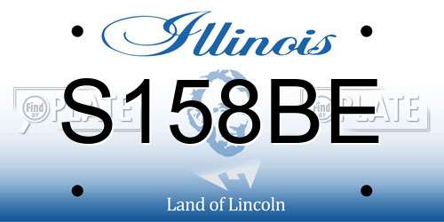 S158BE Illinois License Plate
