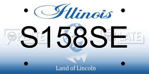 S158SE Illinois License Plate