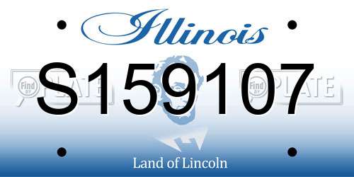S159107 Illinois License Plate