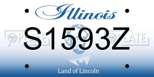 S1593Z Illinois License Plate