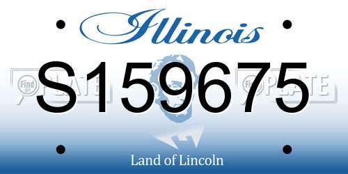 S159675 Illinois License Plate