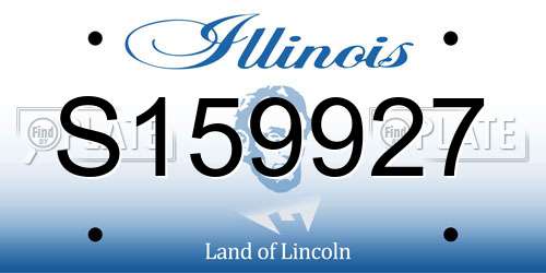 S159927 Illinois License Plate