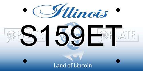 S159ET Illinois License Plate