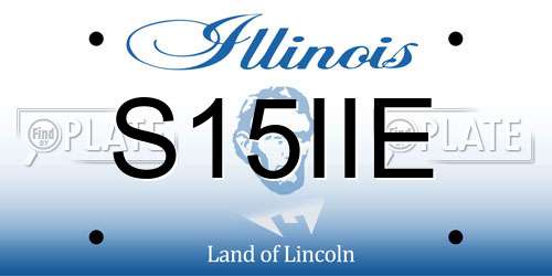 S15IIE Illinois License Plate