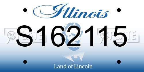 S162115 Illinois License Plate
