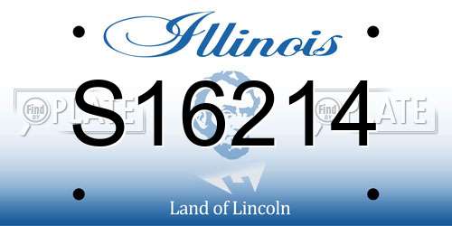 S16214 Illinois License Plate