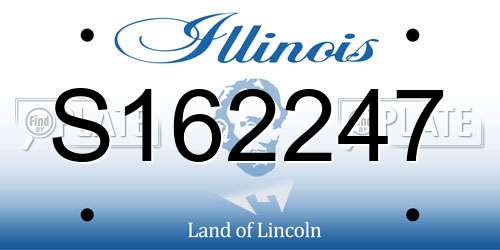 S162247 Illinois License Plate