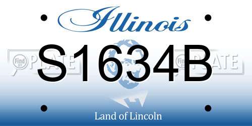 S1634B Illinois License Plate