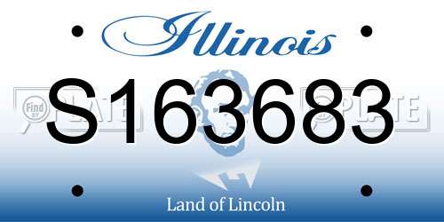 S163683 Illinois License Plate