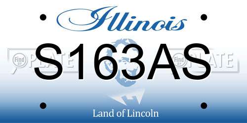 S163AS Illinois License Plate
