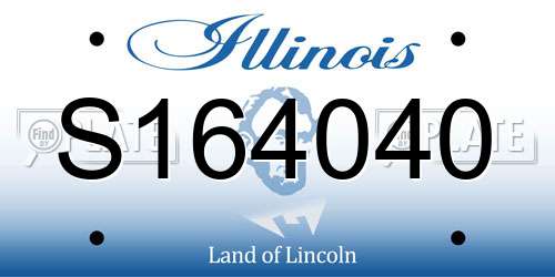 S164040 Illinois License Plate