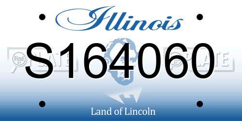 S164060 Illinois License Plate