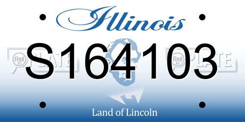 S164103 Illinois License Plate