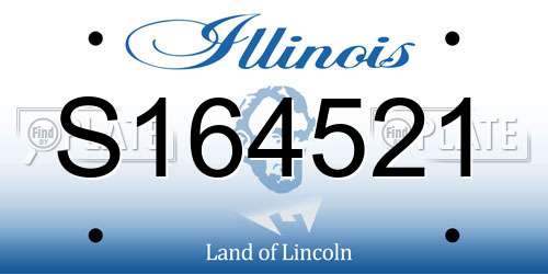 S164521 Illinois License Plate