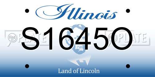 S1645O Illinois License Plate