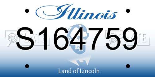 S164759 Illinois License Plate