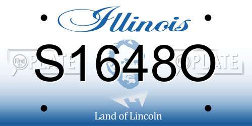 S1648O Illinois License Plate