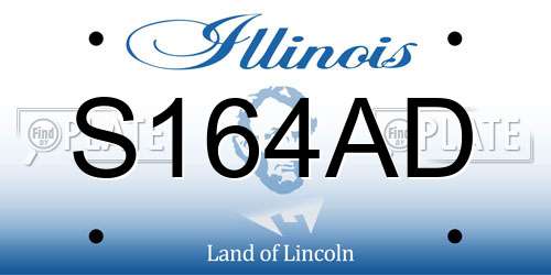 S164AD Illinois License Plate