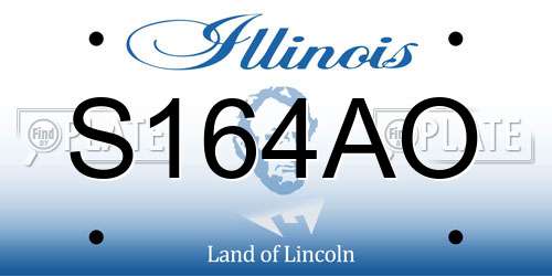 S164AO Illinois License Plate