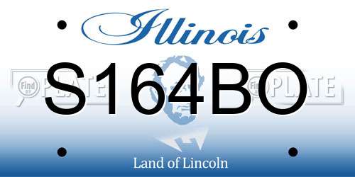 S164BO Illinois License Plate