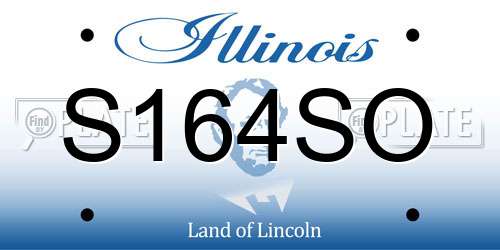 S164SO Illinois License Plate
