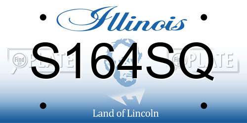 S164SQ Illinois License Plate