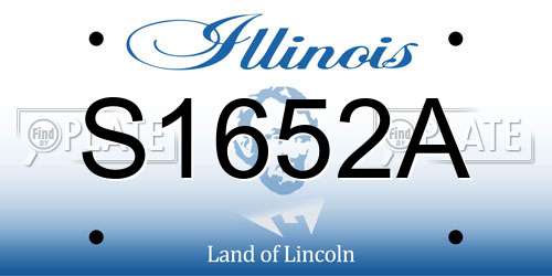 S1652A Illinois License Plate