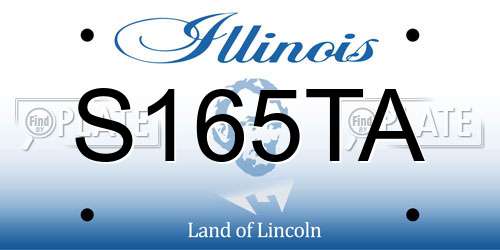 S165TA Illinois License Plate