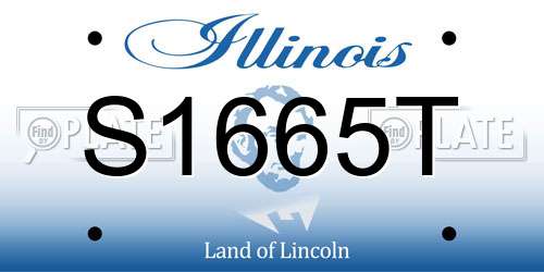 S1665T Illinois License Plate