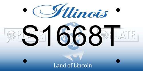 S1668T Illinois License Plate