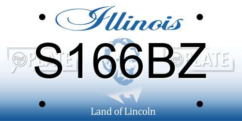 S166BZ Illinois License Plate