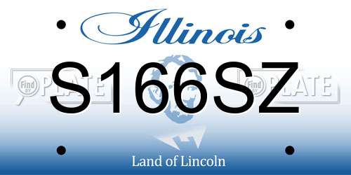 S166SZ Illinois License Plate