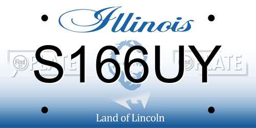 S166UY Illinois License Plate