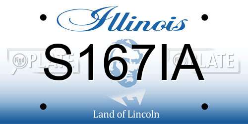 S167IA Illinois License Plate