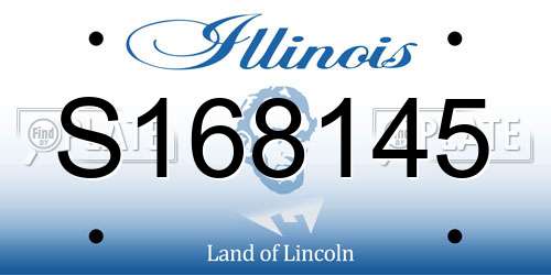 S168145 Illinois License Plate