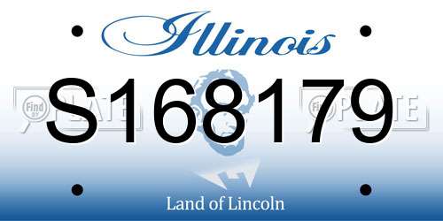 S168179 Illinois License Plate
