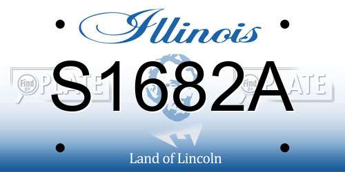 S1682A Illinois License Plate